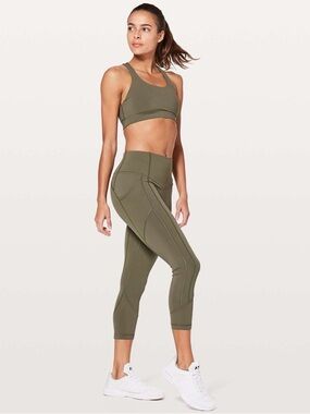 Lululemon All The Right Places Crop II 23” Sage Size 6 High Rise Leggings